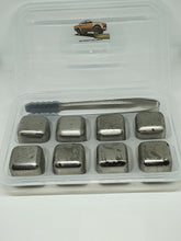 Load image into Gallery viewer, STAINLESS STEEL ICE CUBE KIT - Set of 8 Reusable Chilling Stones