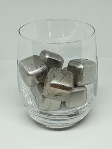 STAINLESS STEEL ICE CUBE KIT - Set of 8 Reusable Chilling Stones